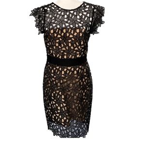 Milly Black Lace Dress size 6 NWT